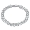BRACELET EN ARGENT RHODIÉ À MAILLE DOUBLE