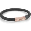 BRACELET EN CAOUTCHOUC À MOTIF PNEU AVEC FERMOIR EN ACIER