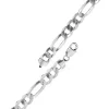 BRACELET FIGARO EN ARGENT RHODIÉ