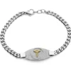 BRACELET MÉDICAL EN ACIER À MAILLE GOURMETTE