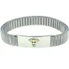 BRACELET MÉDICAL EN ACIER ET OR 10K EXTENSIBLE