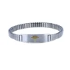 BRACELET MÉDICAL EN ACIER ET OR 10K EXTENSIBLE