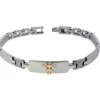 BRACELET MÉDICAL EN ACIER ET OR 10K À MOTIF VERSACE