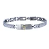 BRACELET MÉDICAL EN ACIER ET OR 10K