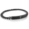 BRACELET MÉDICAL EN ACIER/PVD NOIR