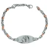 BRACELET MÉDICAL EN ACIER/PVD OR ROSE 2 TONS