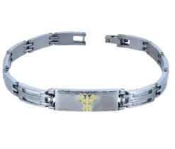BRACELET MEDICAL ACIER 10K 6MM 7.5po