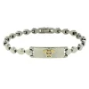 BRACELET MEDICAL ACIER 10K 5MM 7.5po