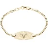 BRACELET MEDICAL EN ACIER/PVD OR