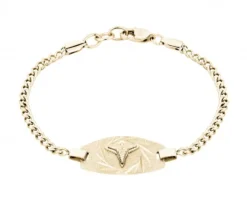 BRACELET MEDICAL EN ACIER/PVD OR