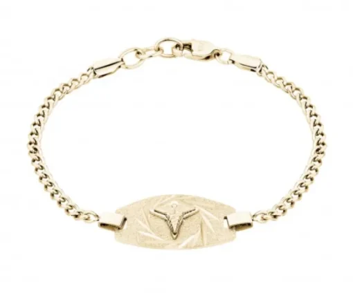 BRACELET MEDICAL EN ACIER/PVD OR