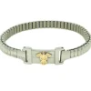 BRACELET MEDICAL EN ACIER ET OR JAUNE EXTENSIBLE