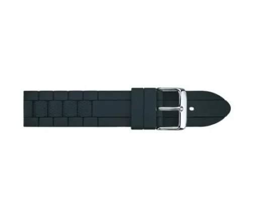BRACELET MONTRE CAOUTCHOUC NOIR 22MM