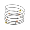 BRACELET SPIRAL ACIER/PVD OR+ROSE 37.5MM