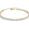 BRACELET TENNIS EN ACIER/PVD OR SERTI DE CUBIQUES ZIRCONIAS