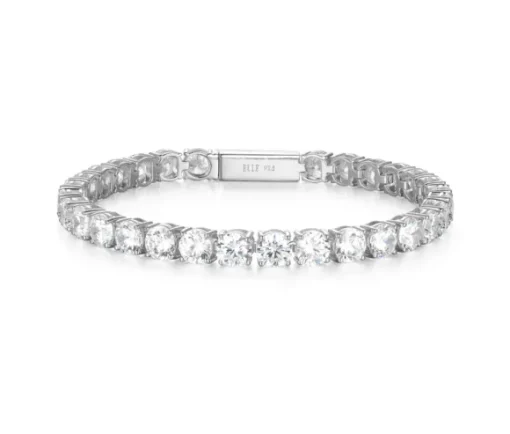 BRACELET TENNIS EN ARGENT RHODIÉ SERTI DE CUBIQUES ZIRCONIAS