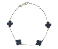 BRACELET TRÈFLES EN OR JAUNE SERTI DpiONYX