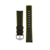 BRAC.MONTRE CAOUT NOIR-JAUNE 20MM L