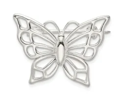 BROCHE PAPILLON AJOURÉ EN ARGENT