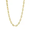 CHAINE ACIER/PVD OR GOURMETTE 3.5MM 22