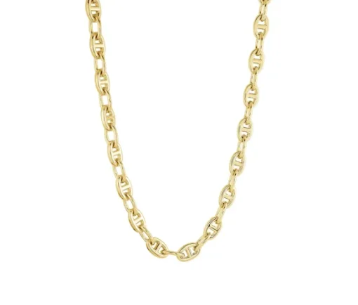 CHAINE ACIER/PVD OR GOURMETTE 3.5MM 22