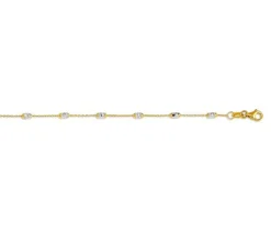CHAINE CHEVILLE 2T DECO 10K 10po 2.55MM