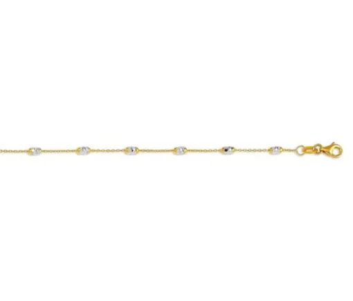 CHAINE CHEVILLE 2T DECO 10K 10po 2.55MM