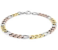 CHAINE DE CHEVILLE EN ACIER 3 TONS À MAILLE FIGARO