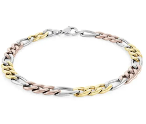 CHAINE DE CHEVILLE EN ACIER 3 TONS À MAILLE FIGARO