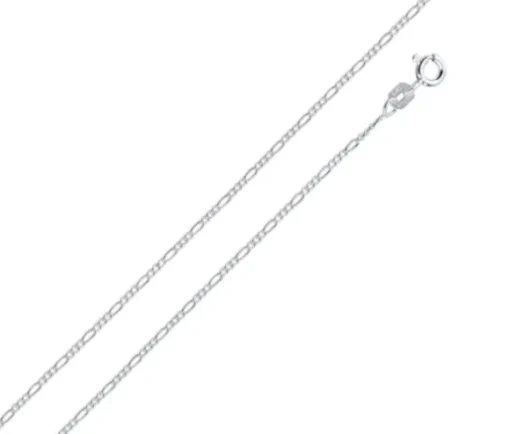 CHAINE EN ARGENT MAILLE FIGARO