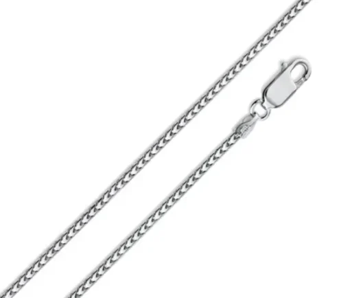 CHAINE EN ARGENT RHODIÉ À MAILLE FRANCO