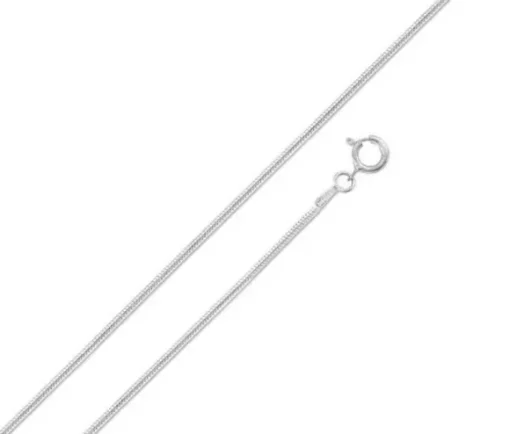 CHAINE EN ARGENT RHODIÉ À MAILLE SERPENT (SNAKE)