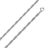 CHAINE EN ARGENT RHODIÉ À MAILLE SINGAPOUR