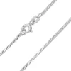 CHAINE EN ARGENT RHODIÉ À MAILLE SERPENT(SNAKE)