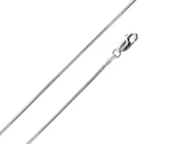 CHAINE EN ARGENT RHODIÉ À MAILLE SNAKE