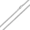 CHAINE EN ARGENT RHODIÉ À MAILLE GOURMETTE