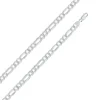 CHAINE EN ARGENT RHODIÉ À MAILLE FIGARO