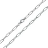 CHAINE EN ARGENT RHODIÉ À MAILLE PAPERCLIP TAILL DIAMANT