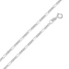 CHAINE EN ARGENT RHODIÉ MAILLE FIGARO