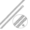 CHAINE EN ARGENT RHODIÉ SERTI DE CUBIQUES ZIRCONIAS