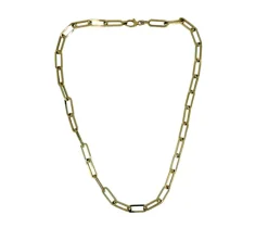 CHAINE EN OR À MAILLE poPAPERCLIPpo