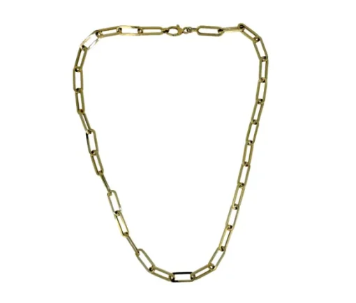 CHAINE EN OR À MAILLE poPAPERCLIPpo