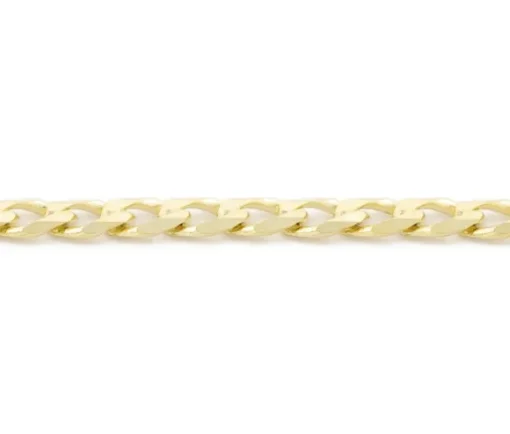CHAINE EN OR 10K À MAILLE GOURMETTE BISAUTÉE