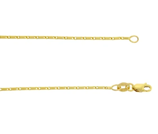 CHAINE EN OR 10K MAILLE BÂTONNET DECO