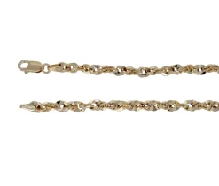 CHAINE 10K TORSADE TAILLE DIAMANT 22