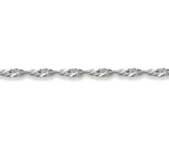 CHAINE SINGAPOUR 10K BLANC 18po 0.90MM