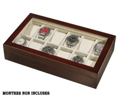 COFFRE POUR 12 MONTRES EN BOIS