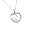 COLLIER COEUR CHOPARD EN ARGENT RHODIÉ SERTI DE PIERRES DE COULEURS VARIÉES
