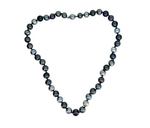 COLLIER DE PERLES DE TAHITI AVEC FERMOIR EN OR BLANC
