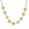 COLLIER EN ARGENT AVEC PLAQUES RONDES ET MAILLE GOURMETTE